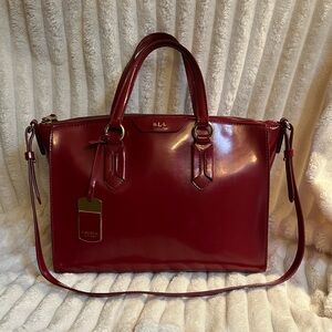 Ralph Lauren Red Leather Women's Bag